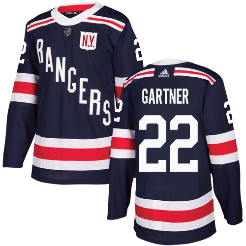 Adidas Rangers #22 Mike Gartner Navy Blue Authentic 2018 Winter Classic Stitched NHL Jersey